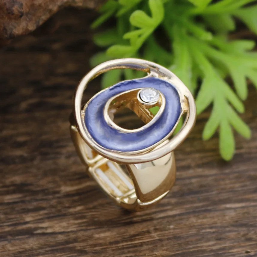 Colorful Oval Statement Ring