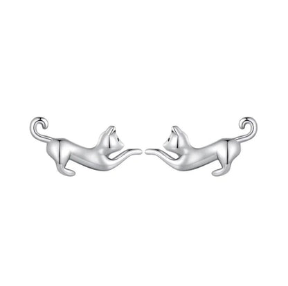 Playful Cat Stud Earrings