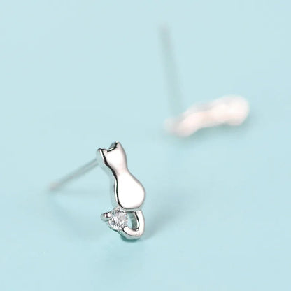 Cat Silhouette Cuff Earrings
