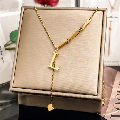 Initial Bar Necklace