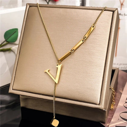 Initial Bar Necklace