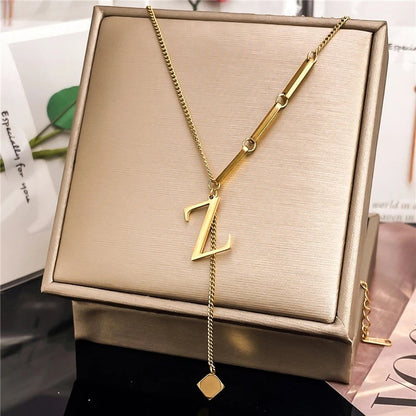 Initial Bar Necklace