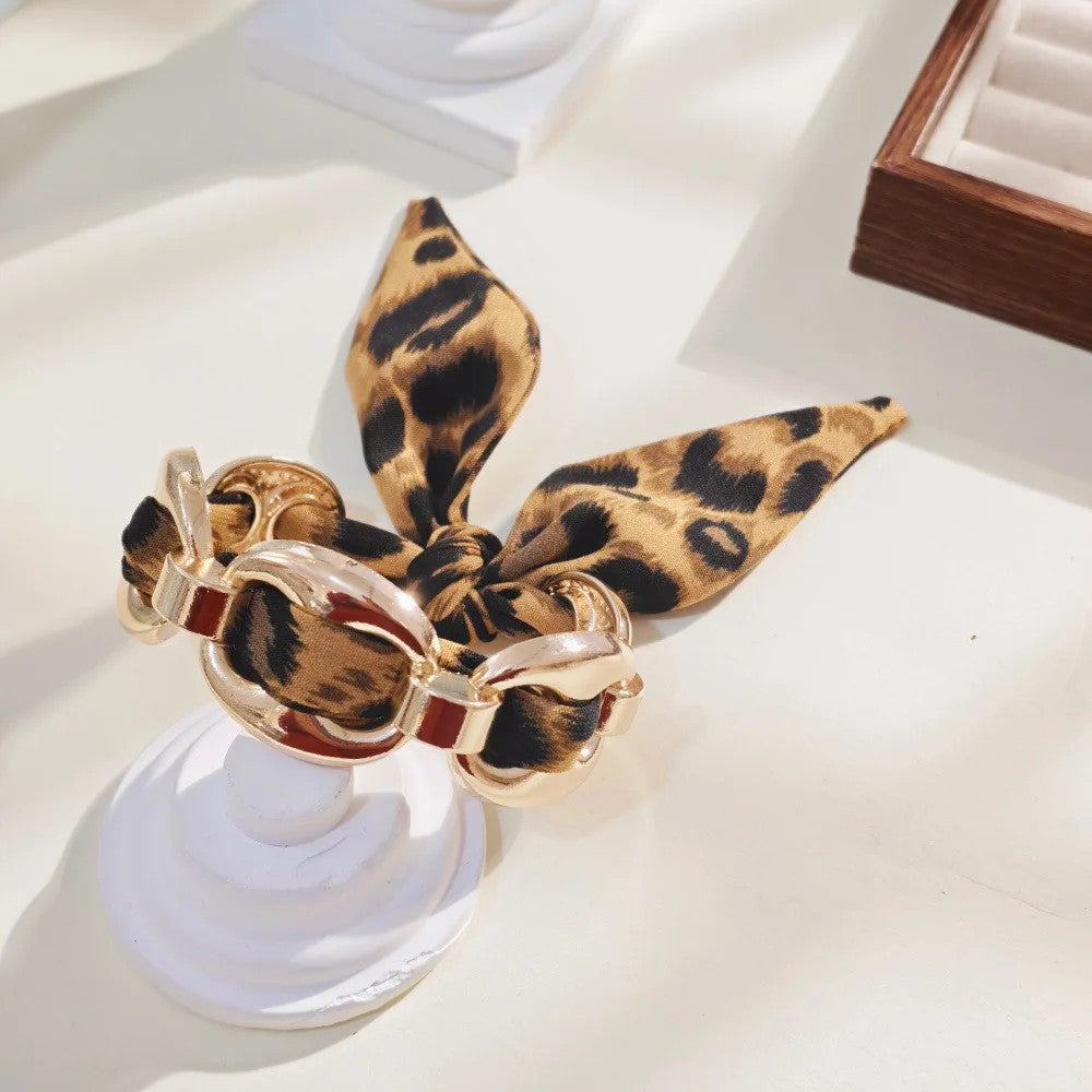 Leopard Print Scarf Bangle