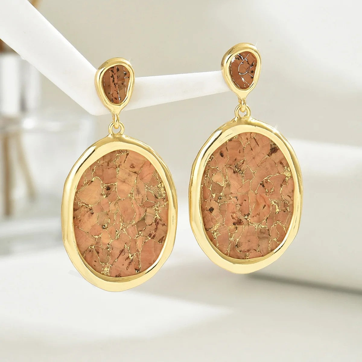 Leopard Print Teardrop Earrings