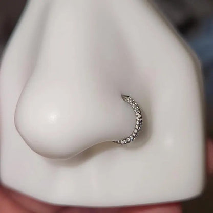 Crystal Pave Hinged Hoop
