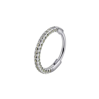 Crystal Pave Hinged Hoop