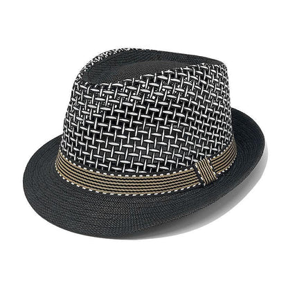 Woven Straw Fedora Hat
