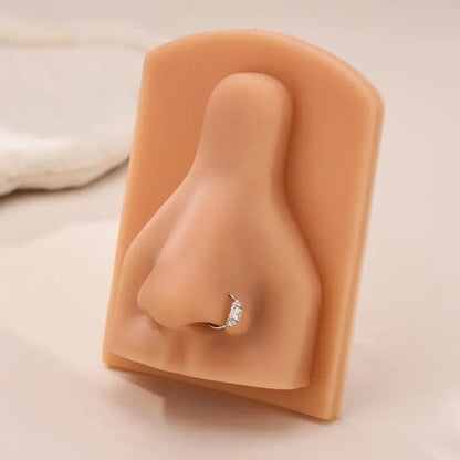 Square Crystal Nose Hoop
