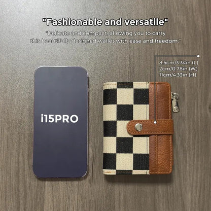 Checkerboard Snap Wallet