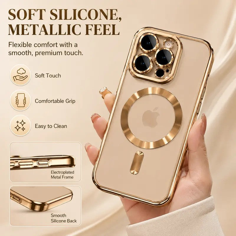 Gold-Tone Magnetic Phone Case