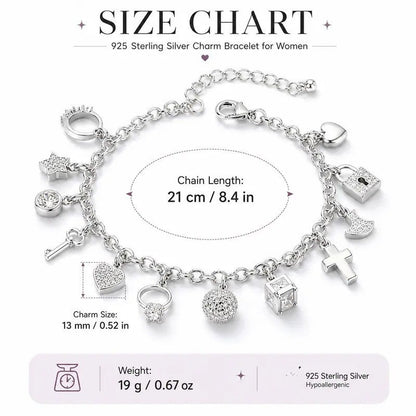 Multi-Charm Symbol Bracelet