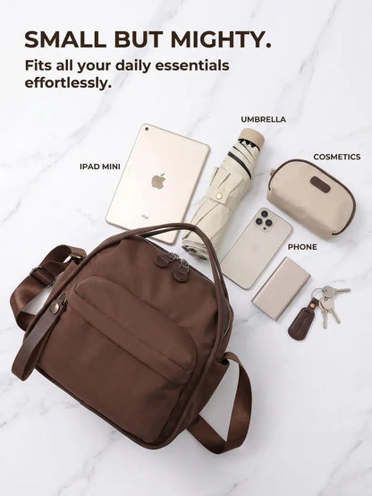 Brown Canvas Satchel Bag