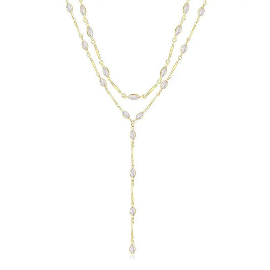Cubic Zirconia Y-Necklace