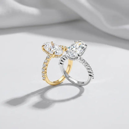 Oval Crystal Ring
