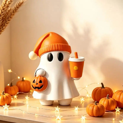 Ghost & Pumpkin Figurine