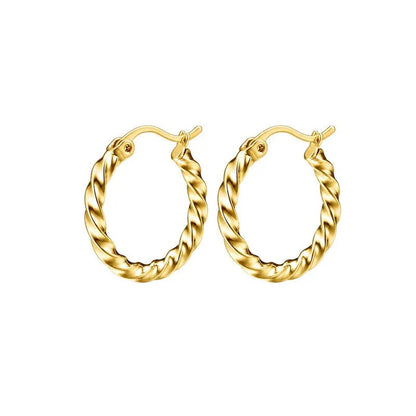 Twisted Rope Hoop Earrings