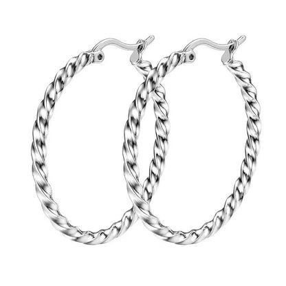 Twisted Rope Hoop Earrings