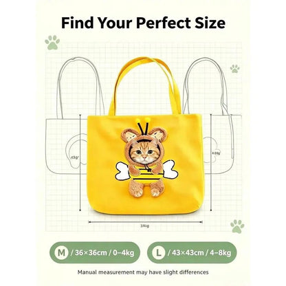 Plush Dinosaur Pet Tote Bag