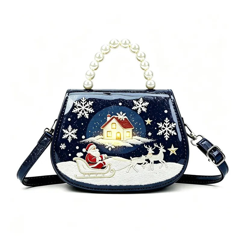 Plaid Snowman Crossbody Bag