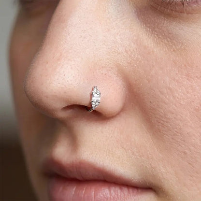 Crystal Hinged Hoop Ring