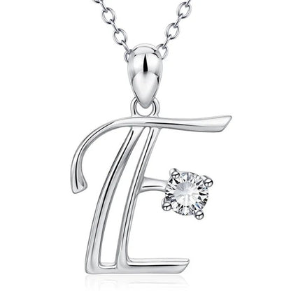 Crystal Initial Letter Necklace