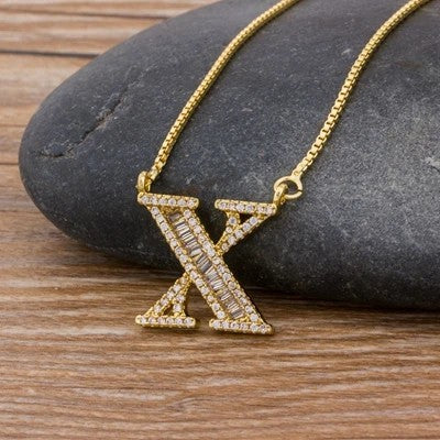 Crystal Letter R Necklace