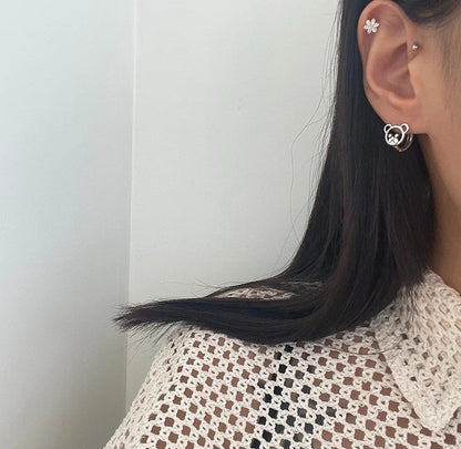 Bear Face Stud Earrings