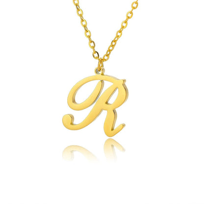 Script Letter Initial Necklace