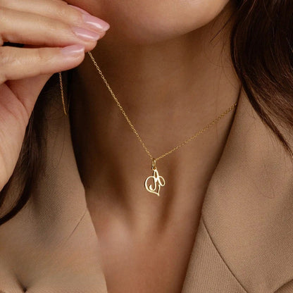 Script Initial Necklace