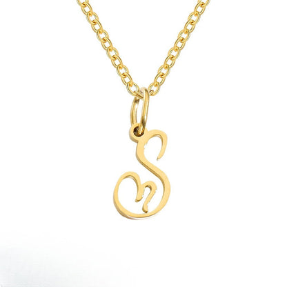Script Initial Necklace
