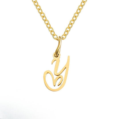 Script Initial Necklace