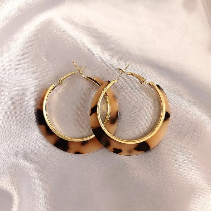Leopard Hoop Earrings