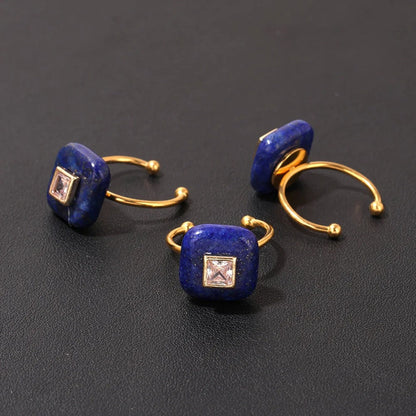 Square Stone Adjustable Ring