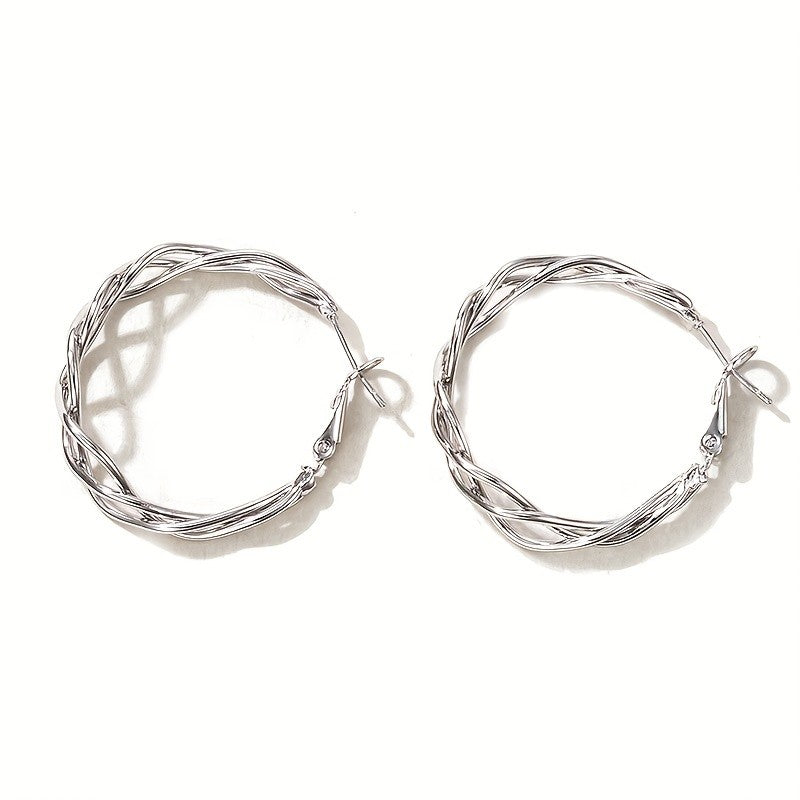 Twisted Circle Hoop Earrings
