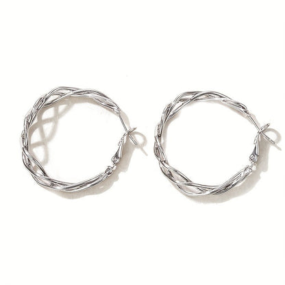 Twisted Circle Hoop Earrings