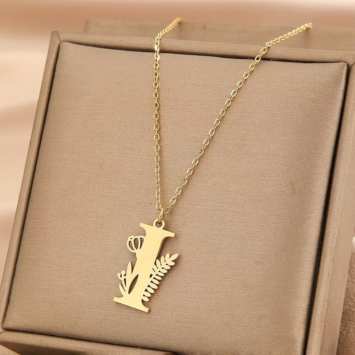 Floral Initial Necklace