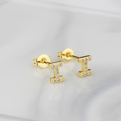 Crystal Initial Z Earrings