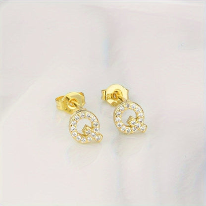Crystal Initial Z Earrings