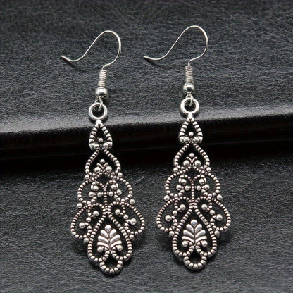 Vintage Floral Drop Earrings