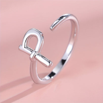 Adjustable Letter A Cuff Ring