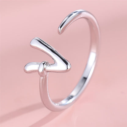 Adjustable Letter A Cuff Ring