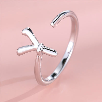 Adjustable Letter A Cuff Ring
