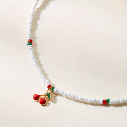 Cherry Bead Necklace