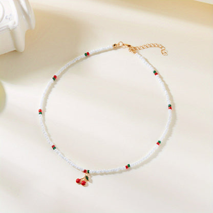 Cherry Bead Necklace
