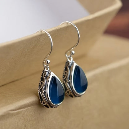 Blue Teardrop Earrings