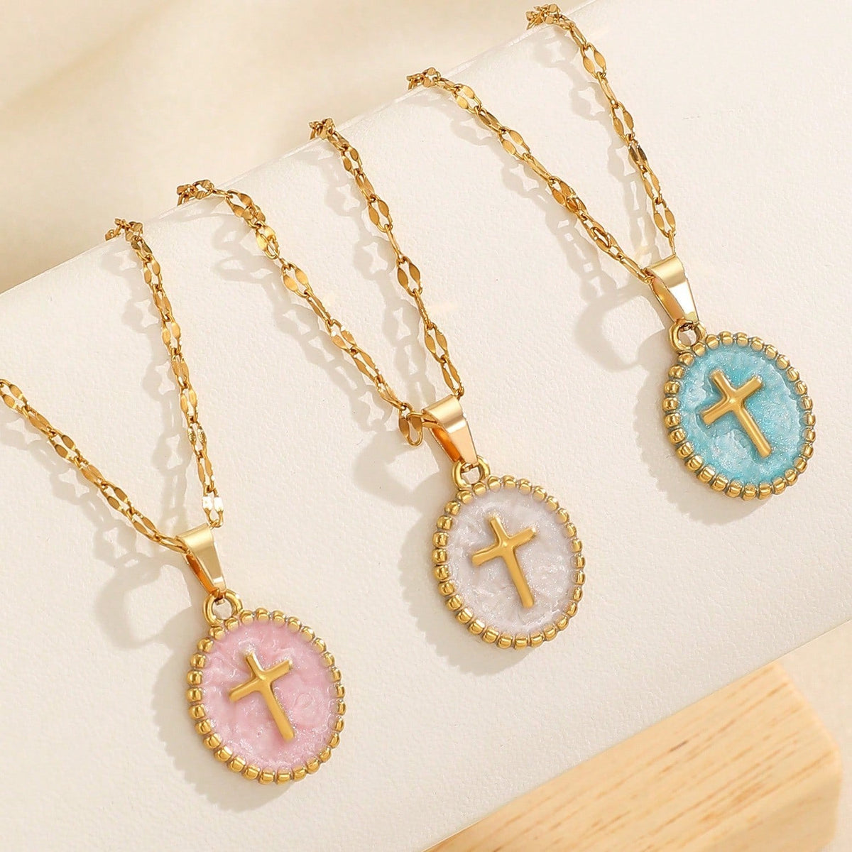 Oval Cross Necklace