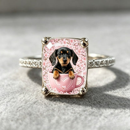 Dachshund Cup Square Ring
