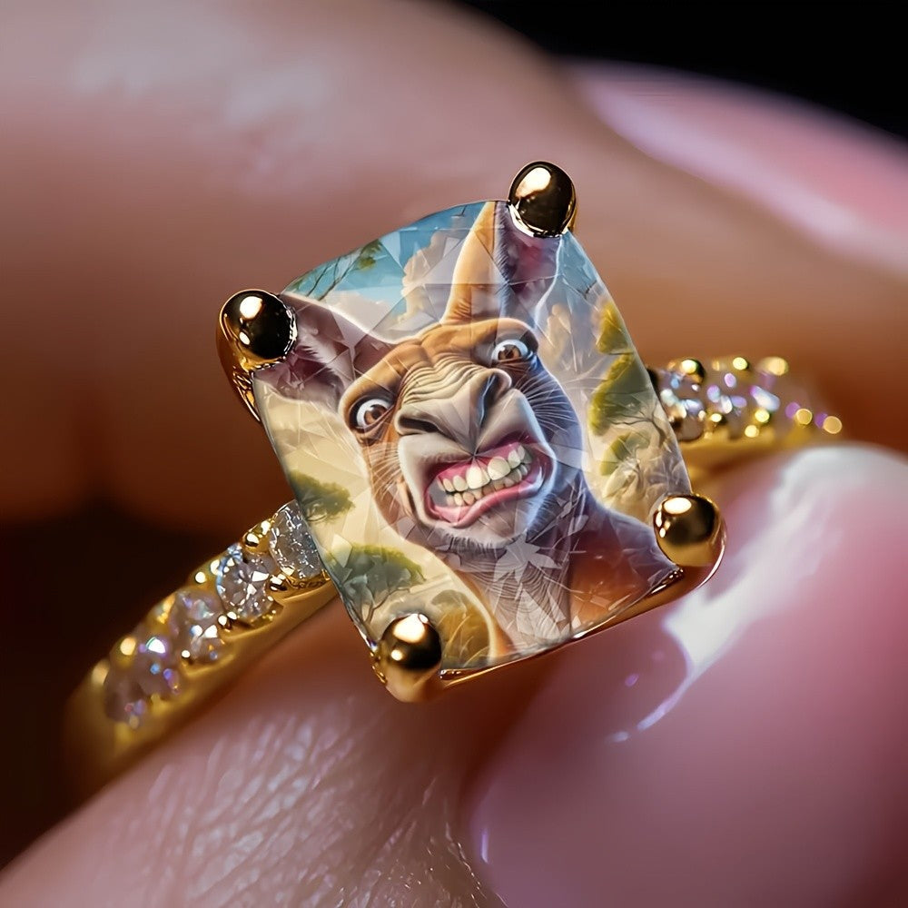 Square Kangaroo Statement Ring