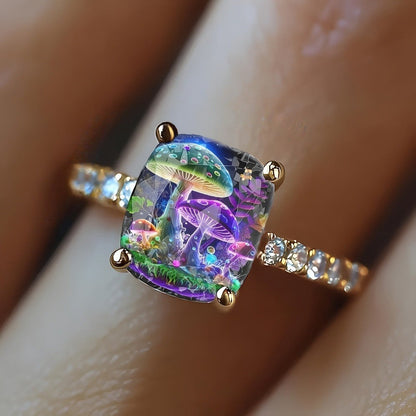 Neon Mushroom Square Ring