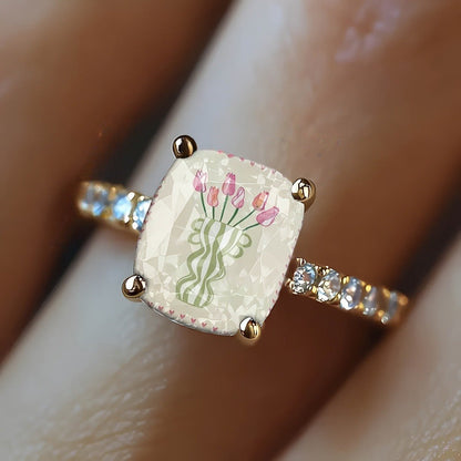 Tulip Vase Square Ring